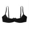 Lejafay Women See Through Lace 1/4 Cups Balconette Bustier Brassiere Padded Underwire Shelf Bra Tops 4#Black C Medium view 4