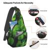 CSGJMYGS Sling Bag for Women Men Green clovers Cross Chest Bag Diagonally Casual Fashion Travel Hiking Daypack view 4