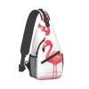 CSGJMYGS Sling Bag for Women Men Cartoon flamingo Cross Chest Bag Diagonally Casual Fashion Travel Hiking Daypack view 2
