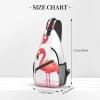 CSGJMYGS Sling Bag for Women Men Cartoon flamingo Cross Chest Bag Diagonally Casual Fashion Travel Hiking Daypack view 3