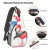 CSGJMYGS Sling Bag for Women Men Cartoon flamingo Cross Chest Bag Diagonally Casual Fashion Travel Hiking Daypack view 4