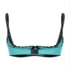 Lejafay Women See Through Lace 1/4 Cups Balconette Bustier Brassiere Padded Underwire Shelf Bra Tops 4#Turquoise C Large view 3