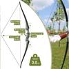 Black Hunter Takedown Longbow, GLURAK 60" Wooden Archery Bow Hunting Bow - Left Hand Longbow for Beginner Training Practice, 40lb view 3