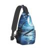 CSGJMYGS Sling Bag for Women Men Moon Over Ocean Cross Chest Bag Diagonally Casual Fashion Travel Hiking Daypack view 2
