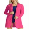 Willit UPF 50+ Women's Swim Cover Up Sun Protection Beach Swimwear Bathing Suit Long Hoodie Jacket SPF Rose Red XXL view 1