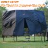 jumpfly 12FT Trampoline Tent for Kids,Fit for 8 Straight Poles Round Trampoline,Trampoline Shade Cover with LED Light,Outdoor Trampoline Accessories Canopy,Sunscreen Clubhouse,Anti-Tear,Camping,Black view 4