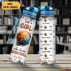 Hyturtle Personalized Basketball Lovers 32 Oz 1Liter Motivational Water Bottle With Time Marker, Just A Girl Who Loves Basketball, Sport Lovers Gifts For Women, Girl, Player On Birthday, Christmas view 2