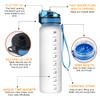 Hyturtle Personalized Basketball Lovers 32 Oz 1Liter Motivational Water Bottle With Time Marker, Just A Girl Who Loves Basketball, Sport Lovers Gifts For Women, Girl, Player On Birthday, Christmas view 3