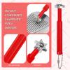 Syhood 21 Pcs Golf Cleaning Kit Accessories Gift for Christmas Golf Brush, Towel, Groove Sharpener, Divot Repair Tool, Ball Alignment Portable Tool for Men or Women(Red) view 4