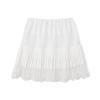 Women Y2k Lace Mini Skirt Low Rise Pleated Ruffle Half Slip Skirt Layered Flowy Short Skirt Streetwear(A White,Small) view 4