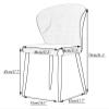 BytheM Chair Dining Chairs Set of 2 Kitchen Chair Upholstered Leisure Chairs with Carbon Steel Legs Splicing Chair Surface Dining Chairs (Color : Light Gray) view 3