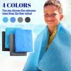 Tisancy 4 Pcs Swim Chamois Towel Shammy Sports Swimmers Towel for Diving Swimming Triathlons and Other Water Sports(13 x 17 Inch,Blue, Navy, Gray, Black) view 4