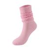 Bestgift Mid-length colorful socks warm stacked socks slouch socks Pink one size view 1