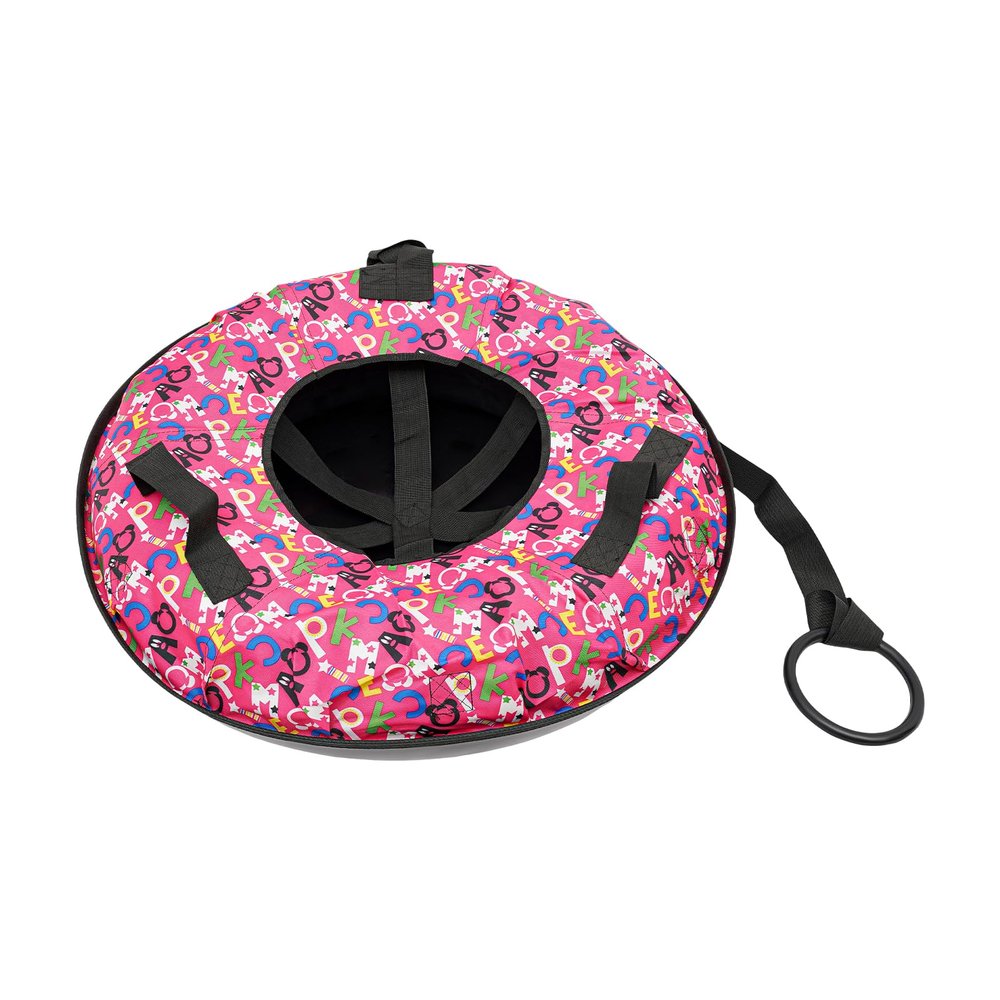 31.5'' Heavy Duty Snow Tube, Oxford Cloth Inflatable Snow Sled for Kids and Adult with Tow Strap, Thickened Hard Bottom Snow Tubes for Winter Outdoor Fun Sledding, 396 Lbs Capacity