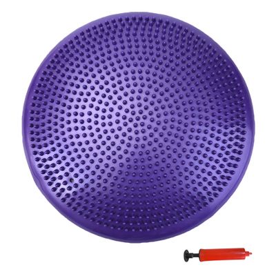 CurcKua Wobble Cushion 13.6in Yoga Balance Cushion PVC Inflatable Heavy Duty Wobble Disk Double-Sided Training Massaging Wobble Board with Pump Balance Pods Balance Board Sensory Cushion for Home Gym