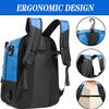 Kioqiear Lacrosse Bag, Large Backpack for All Lacrosse or Field Hockey Equipment - Two Stick Holders and Separate Cleats Shoe Compartment. (Blue) view 4