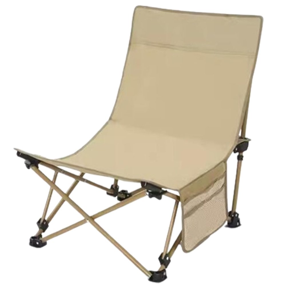 SOBOUR Portable Camping Chairs Outdoor Camping Folding Chair Light Camping Chairs for Adults Sitting/Lying Dual Use Send Storage Bag, Khaki