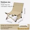 SOBOUR Portable Camping Chairs Outdoor Camping Folding Chair Light Camping Chairs for Adults Sitting/Lying Dual Use Send Storage Bag, Khaki view 2