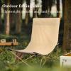 SOBOUR Portable Camping Chairs Outdoor Camping Folding Chair Light Camping Chairs for Adults Sitting/Lying Dual Use Send Storage Bag, Khaki view 3