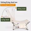 SOBOUR Portable Camping Chairs Outdoor Camping Folding Chair Light Camping Chairs for Adults Sitting/Lying Dual Use Send Storage Bag, Khaki view 4