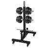 BANLICALI Dumbbell Rack Q235 Steel Mobile Dumbbell Plate Rack with Wheel, 500kg Load Capacity Dumbbell Storage Rack Weight Rack for Dumbbells, for Home Gym Hotels Black view 1