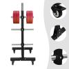 BANLICALI Dumbbell Rack Q235 Steel Mobile Dumbbell Plate Rack with Wheel, 500kg Load Capacity Dumbbell Storage Rack Weight Rack for Dumbbells, for Home Gym Hotels Black view 4