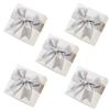 BFLCTTBD 5 Pcs 7x7x3.5 Cm Jewelry Gift Boxes with Bow Trinkets Storage Box Cardboard Jewelry Boxes for Earrings Necklace Ring Bracelets