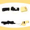 Teaaha 4 PCS Whistles, Stainless Steel Whistle with Lanyard, Super Loud Crisp Premium Metal Sports Whistles for Referees, Coaches, Teachers, Polices, Training, Outdoor Activities Emergency(Gold) view 3