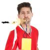 Teaaha 4 PCS Whistles, Stainless Steel Whistle with Lanyard, Super Loud Crisp Premium Metal Sports Whistles for Referees, Coaches, Teachers, Polices, Training, Outdoor Activities Emergency(Gold) view 4