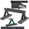 SELEWAERE Metal Parallettes Floor Workout Push Up Handles Non-Slip Pushup Bars Handstand Bars for Calisthenic Fitness Sturdy Steel Tubing with NBR Foam Covered Grip, Load up to 600 lbs view 3