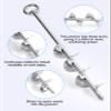 Abimars 17" Sand Anchor Kit, 304 Stainless Steel Triple Spiral Auger Boat Anchor for Beach and Sandbar, Ideal for Watercraft Up to 25' view 3