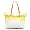 APLUSH Canvas Tote Bag for Women,Embroidery Monogram Personalized Shoulder Bag Tassel Handbags Hobo Bag,Yellow,One Size view 1