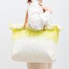 APLUSH Canvas Tote Bag for Women,Embroidery Monogram Personalized Shoulder Bag Tassel Handbags Hobo Bag,Yellow,One Size view 2