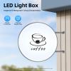 Light Box with Power Cord, 15W 24" LED Double Sided Round Light Box, IP65 Waterproof Wall Mount Sign Lamp to Improve Visual Awareness, Outdoor Store Advertising Lights for Business Display, White view 2