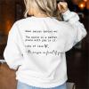 QJMWYBELBQ Be Kind Sweatshirt Women Dear Person Behind Me Shirts Mental Health Casual Inspiration Pullover Top Black view 3