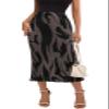 PRETTYGARDEN Women's 2025 Summer High Waist Zebra Print A Line Long Pleated Skirts for Women Trendy Midi Skirt Flared Hem (Dark Brown, XX-Large) view 1
