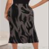 PRETTYGARDEN Women's 2025 Summer High Waist Zebra Print A Line Long Pleated Skirts for Women Trendy Midi Skirt Flared Hem (Dark Brown, XX-Large) view 3