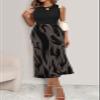 PRETTYGARDEN Women's 2025 Summer High Waist Zebra Print A Line Long Pleated Skirts for Women Trendy Midi Skirt Flared Hem (Dark Brown, XX-Large) view 4