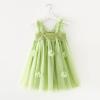 Toddler Baby Girl Princess Butterfly ings Fairy Dresses Floral Sling Tulle Tutu Dress Wedding (Green, 5-6 Years) view 2