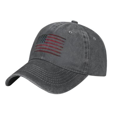 Vintage America American Flag 3 Baseball Cap, Funny Adjustable Washed Cotton Trucker Hats, Dad Hat for Men Deep Heather