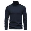 Xiaojmake Men's Winter Thermal Undershirt Long Sleeve Compression Shirts Mock Turtleneck Gym Sports Running Base Layer Tops Navy view 1