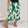 PRETTYGARDEN Women's 2026 Spring High Waist Zebra Print A Line Long Pleated Skirts for Women Trendy Midi Skirt Flared Hem (Dark Green, XX-Large) view 2