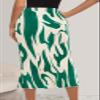 PRETTYGARDEN Women's 2026 Spring High Waist Zebra Print A Line Long Pleated Skirts for Women Trendy Midi Skirt Flared Hem (Dark Green, XX-Large) view 3