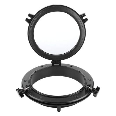 10in Boat Yacht Round Opening Portlight Porthole, Tempered Glass Boat Vent Window Easy to Install Yacht Boat Replacement Window Port Hole for Marine Boat Yacht RV