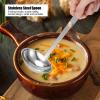 HUAOSN Foldable Spoon, Antislip Portable Outdoor Camping Utensil, Stainless Steel Barbecue Spoon Utensils Dinnerware for Outdoor Picnic Fishing Boating Backpacking view 2