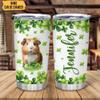 Hyturtle Personalized Gifts Guinea Pig Lover - With Lucky Four Leaf Clover Custom Name Coffee Tumbler Cup Stainless Steel 20oz, Animal Lover Gifts For Women, Girl On Birthday, St Patricks Day view 2