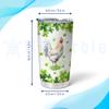 Hyturtle Personalized Gifts Chicken Lover - With Lucky Four Leaf Clover Custom Name Coffee Tumbler Cup Stainless Steel 20oz, Animal Lover Gifts For Women, Girl On Birthday, St Patricks Day view 4