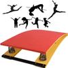 YIYHFKM Junior Gymnastics Springboard for Vault, Hardwood Gymnastics Springboard Anti-Skid Springboard, Heavy Duty Pro Curved Spring Board with Steel Spring & Jump Pad for Home Gym School view 1