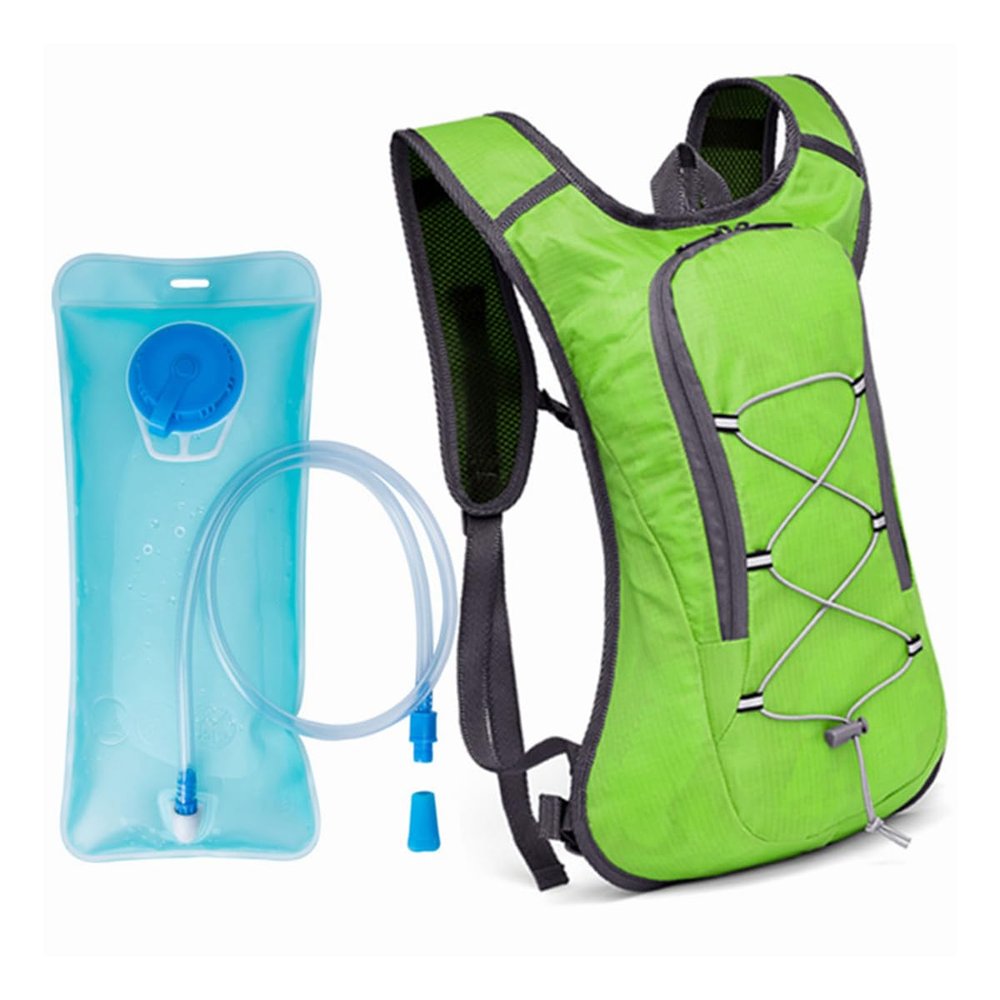 SXLINGDO Walking/Hiking Hydration Vest with Water Bottle Pouches, Hydration Pack 2l Water Bladder Bag for Cycling Hiking Running (Green 01)