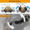Tactical Headset Bracket Kit Fast Helmet ARC Rail Adapter Suspension Headphones Bracket Multi-Angle Rotation Helmet Headset Bracket Earmuffs Support Accessories for Tactical Pickup Headset (Sand) view 4